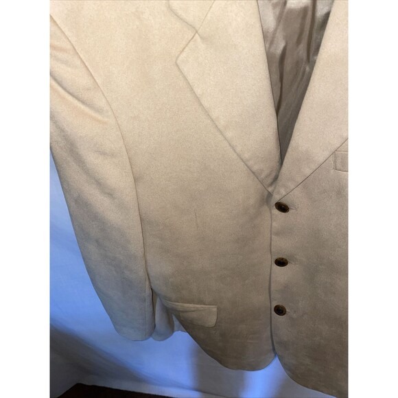 Brandini Dress Blazer Mens Size 40R Beige Three Button Long Sleeve - Picture 6 of 12